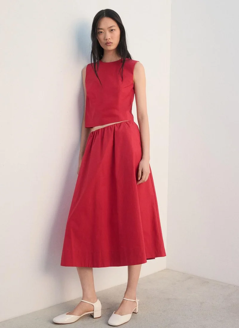 Mango  Midi cotton skirt with pleats for Women | Best Price UAE